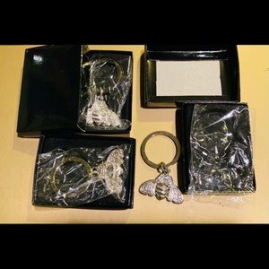 Lot 3 patron tequila keychain promotional key ring liquor silver limited